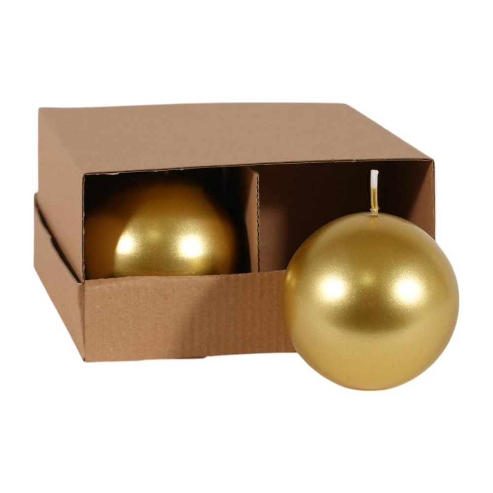 CANDELA SFERA ORO LUCIDO D.80 MM.